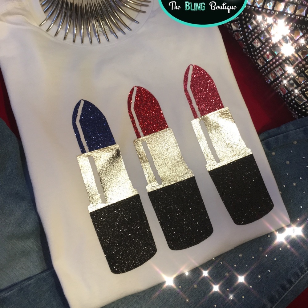 3-Lipsticks The Hard Way customized tee.